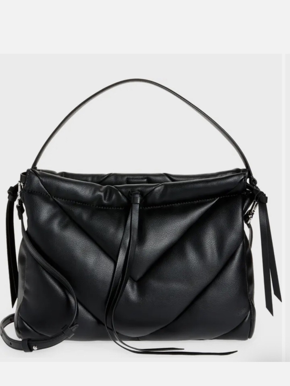 HUGO BOSS faux leather tote bag Quilted Hobo Shoulder Bag